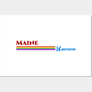 Maine Unicorn Gift Posters and Art